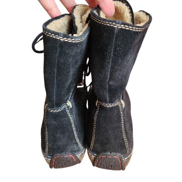 Timberland Reykir Ghillie Black Suede Lace Up Lined WP Ankle Boots Women's 7.5M - Picture 3 of 13